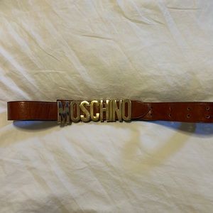 Moschino brown leather belts